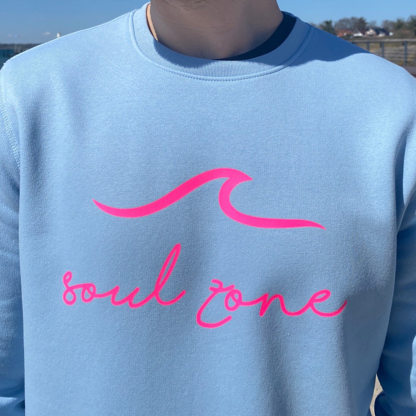 Sweatshirt SOUL ZONE SURFBOARD (sky blue/pink) loving soul