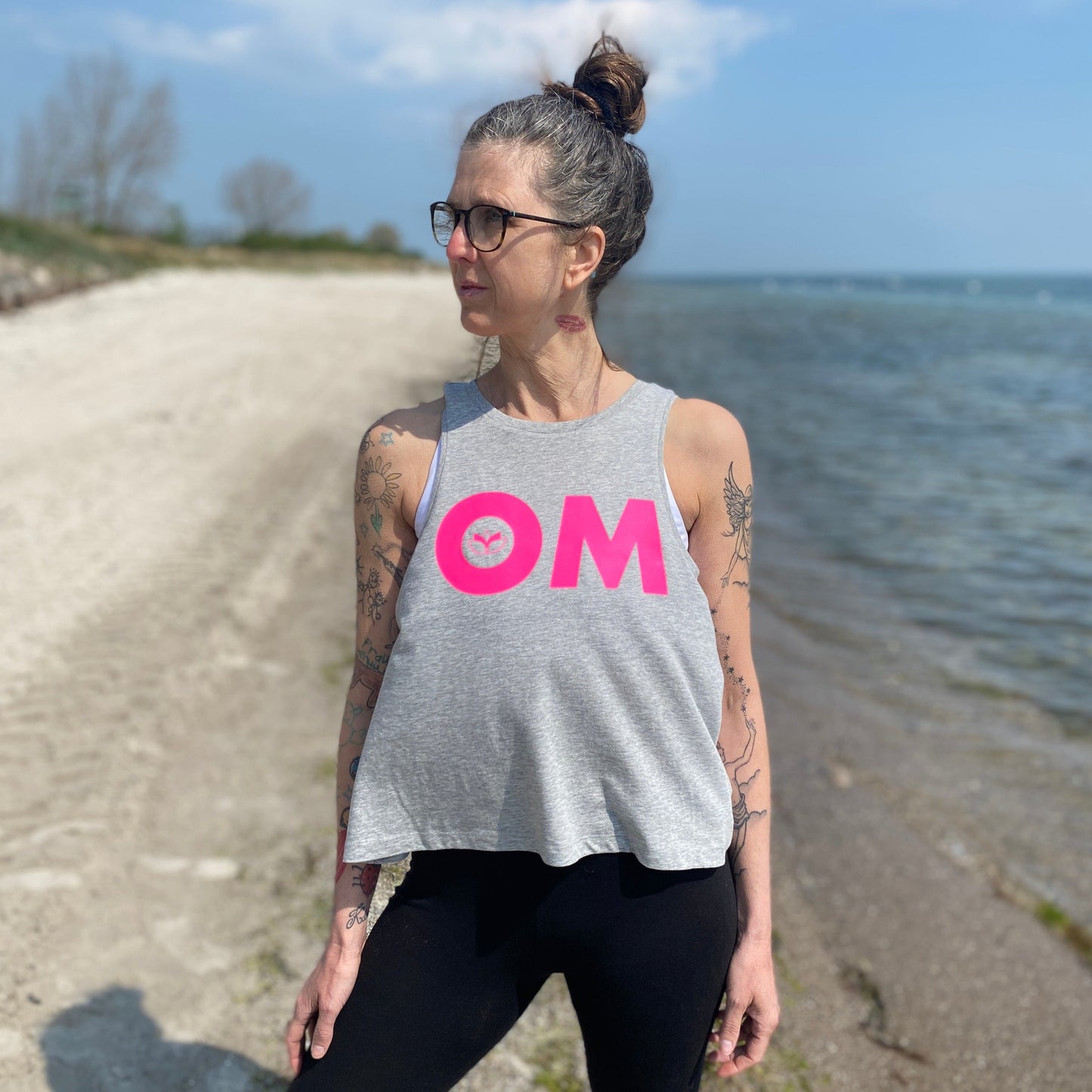 Tank Top OM (heather grey/pink) loving soul