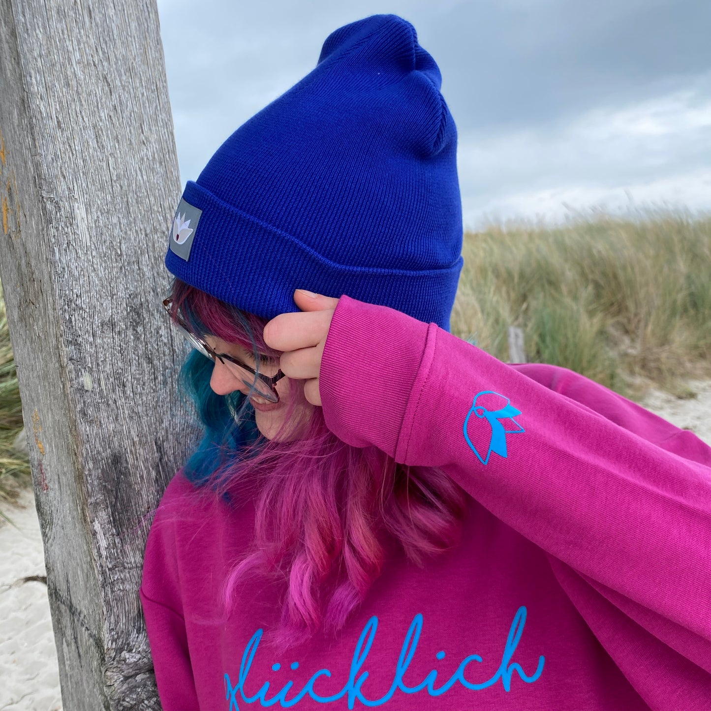 Mütze Beanie Rib (worker blue) loving soul