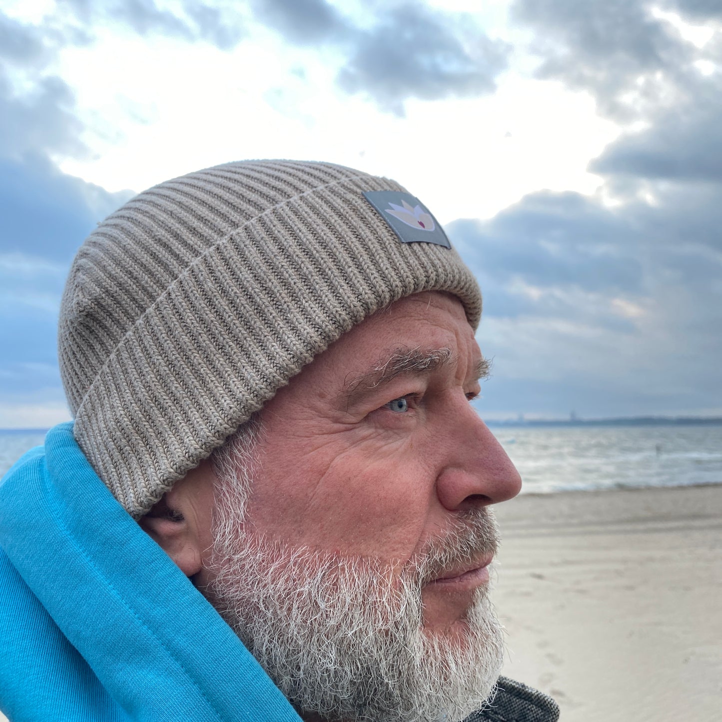 loving soul Fisherman Beanie (heather sand)