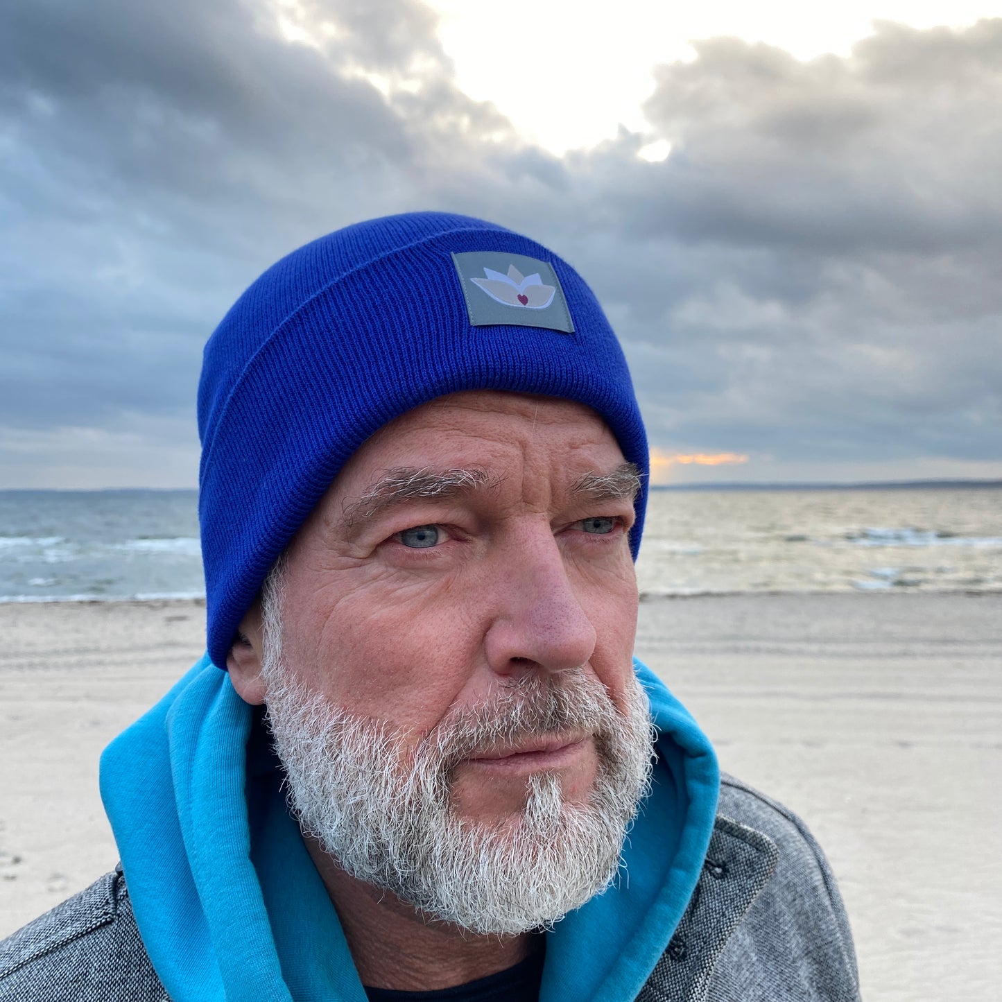 Mütze Beanie Rib (worker blue) loving soul