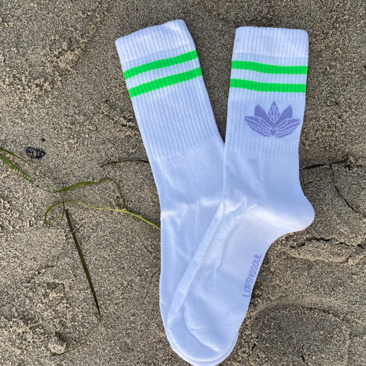 Socken LOTUS (weiß/lila/mint) loving soul