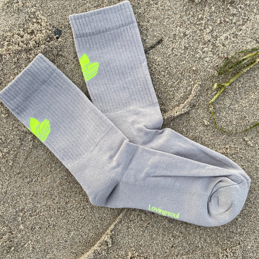 Socken LOTUS (grau/gelb) loving soul