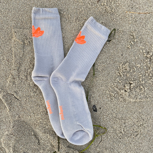 Socken LOTUS (grau/orange) loving soul