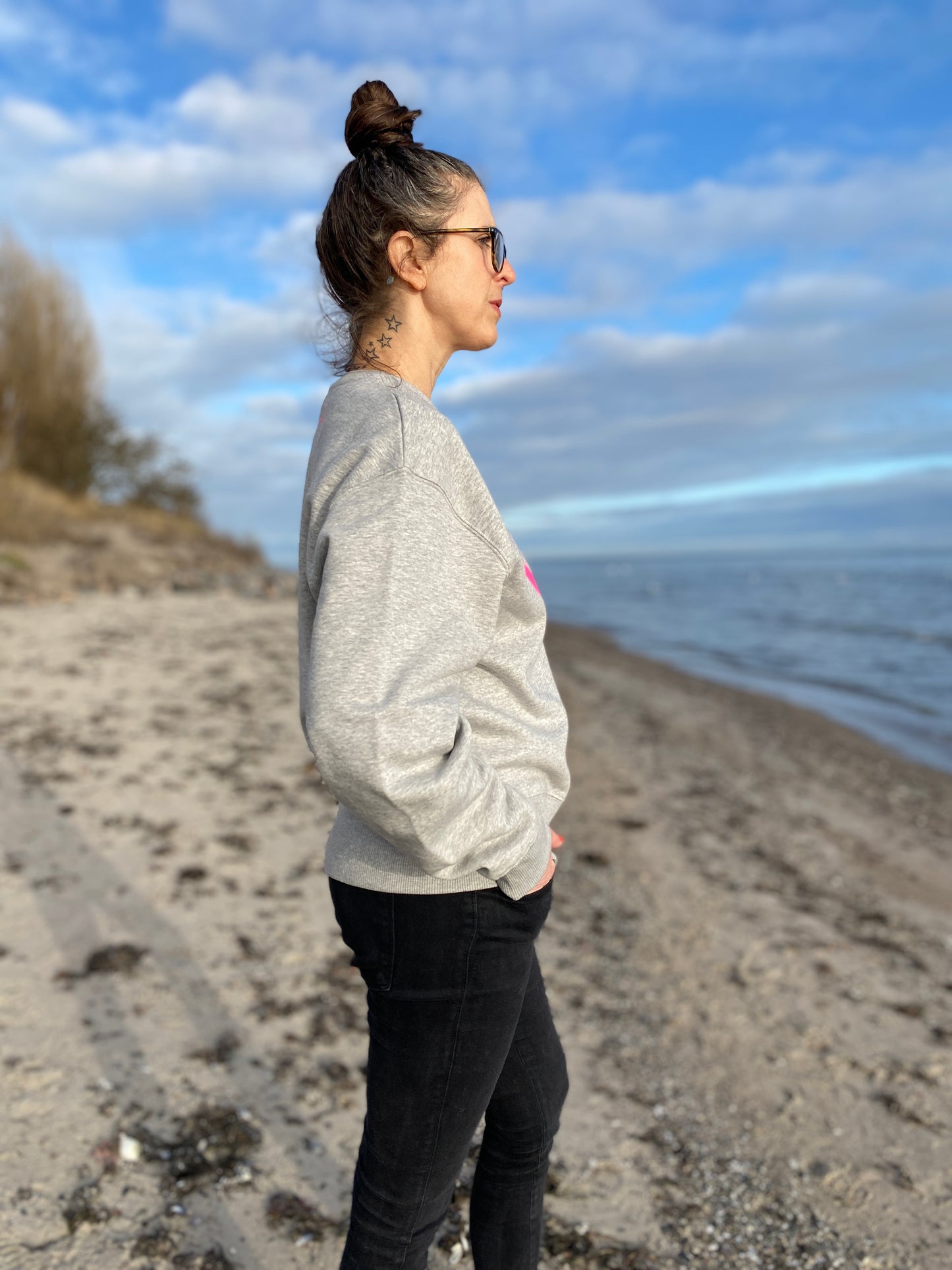 Sweatshirt OM (heather grey/pink) loving soul
