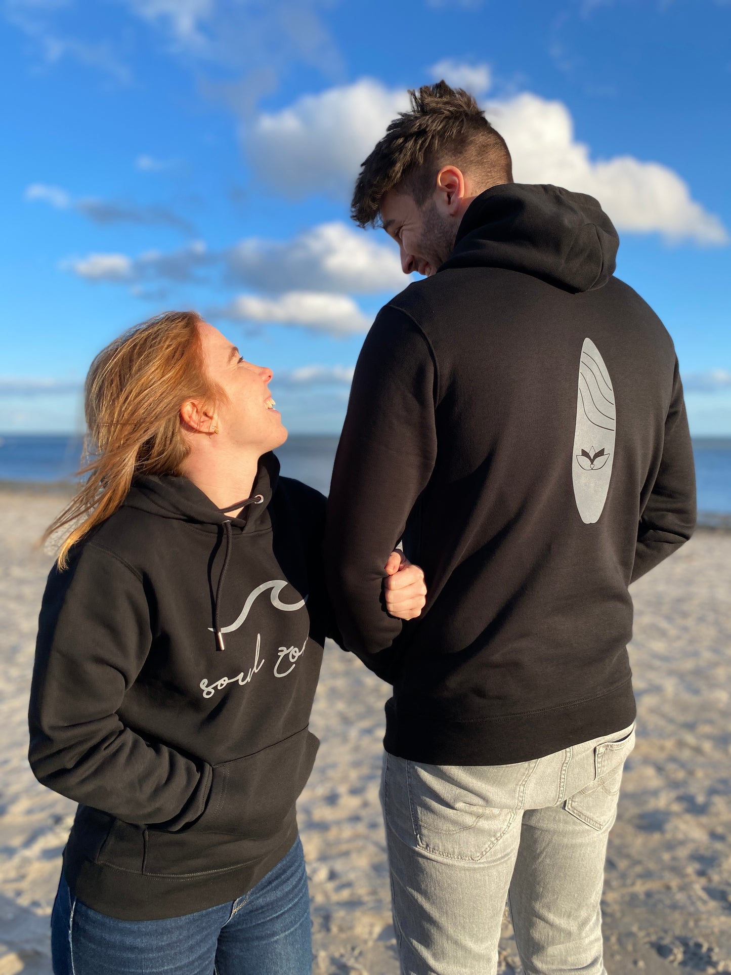 Kapuzenpullover Hoodie SOUL ZONE SURFBOARD (black/grey) loving soul