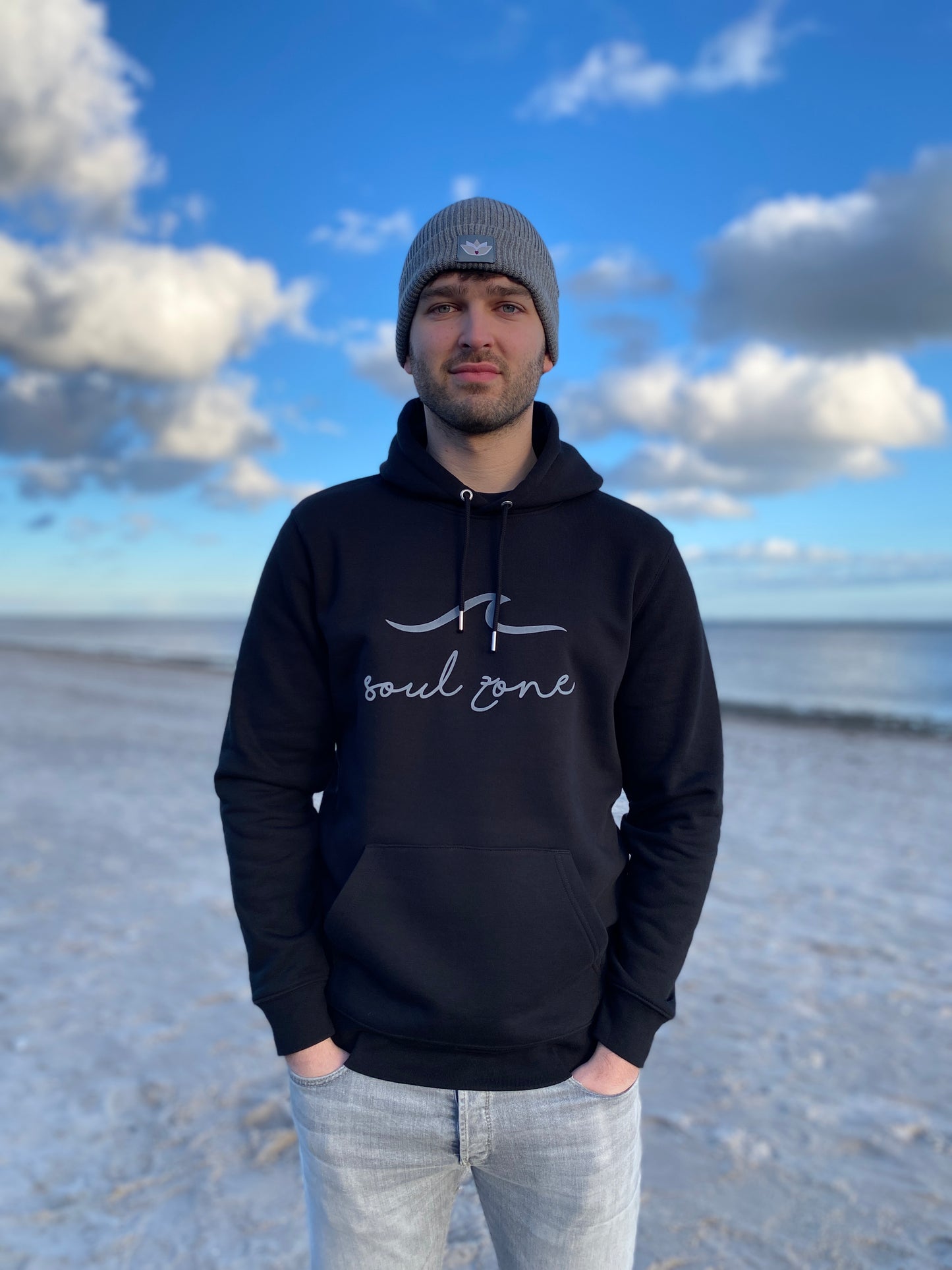 Kapuzenpullover Hoodie SOUL ZONE SURFBOARD (black/grey) loving soul