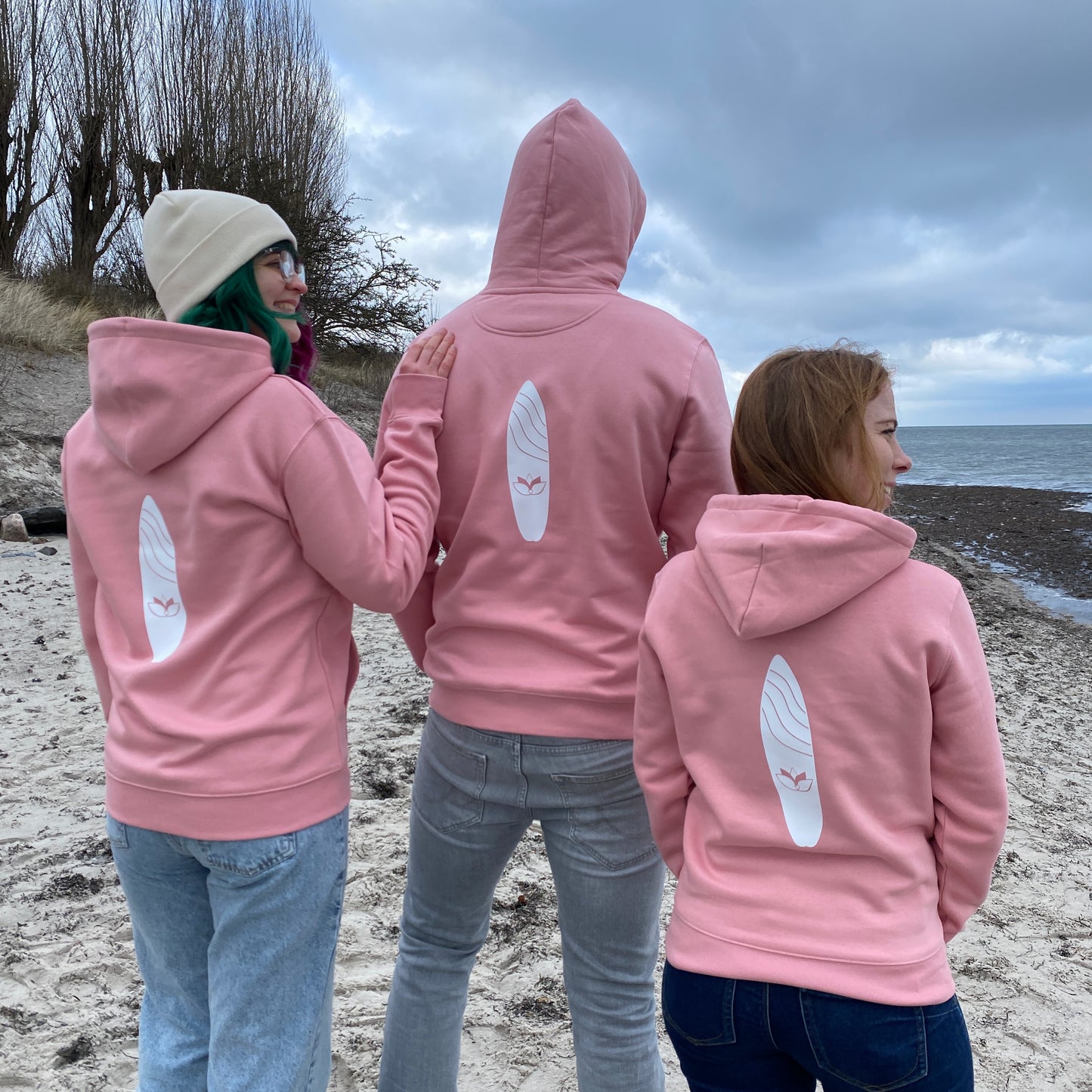 Kapuzenpullover Hoodie SOUL ZONE SURFBOARD (canyon pink/white) loving soul