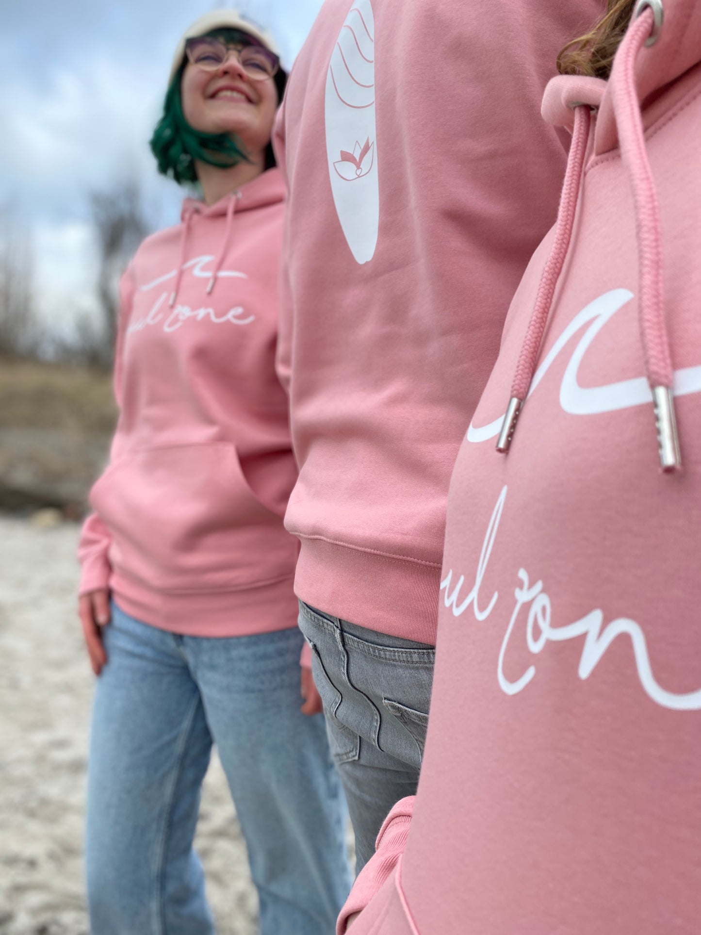 Kapuzenpullover Hoodie SOUL ZONE SURFBOARD (canyon pink/white) loving soul