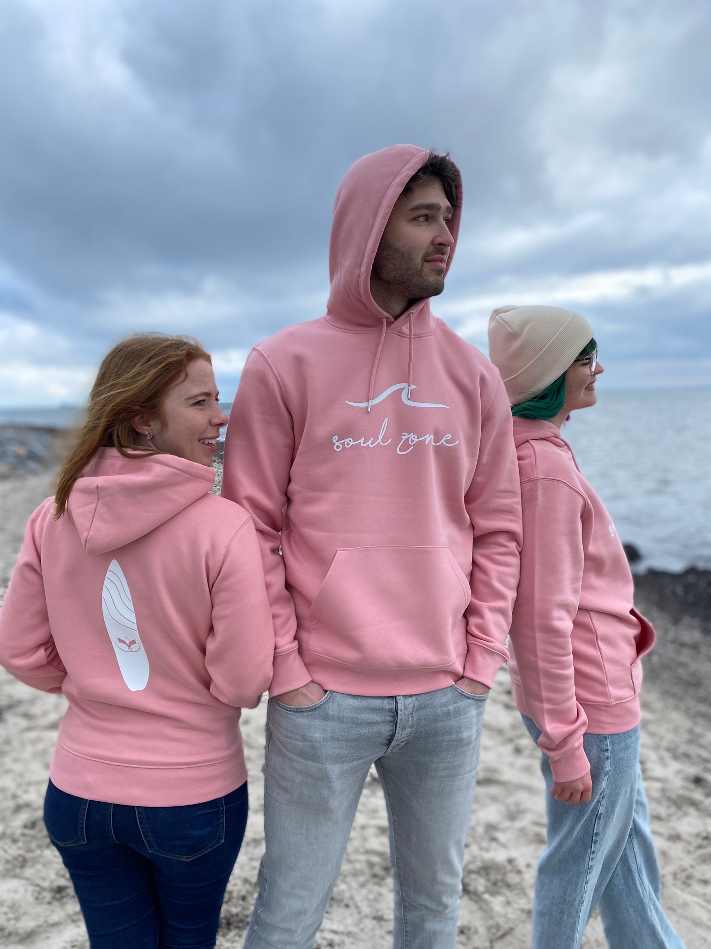 Kapuzenpullover Hoodie SOUL ZONE SURFBOARD (canyon pink/white) loving soul