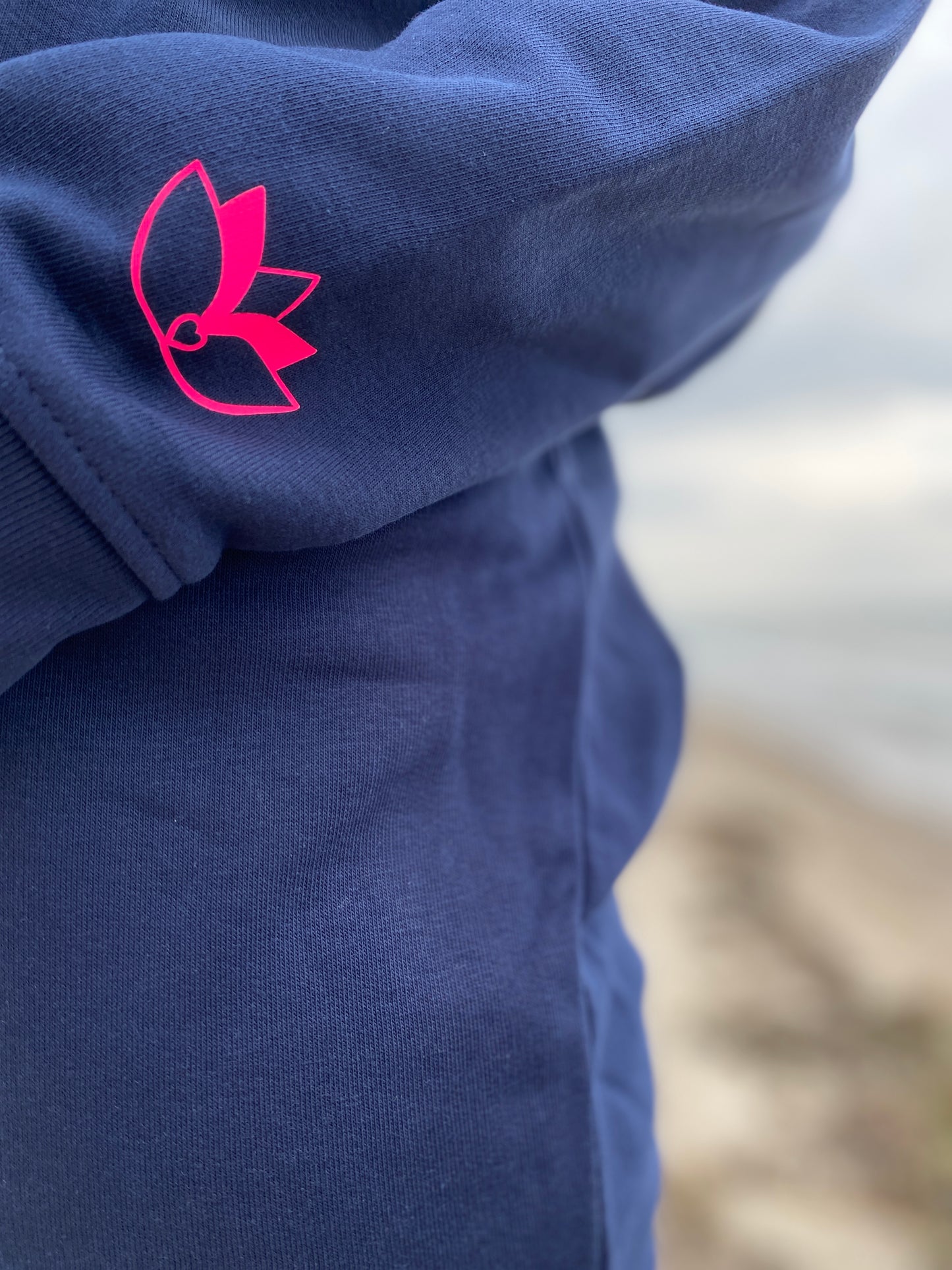 Sweatkleid GLÜCKLICH (navy/pink) loving soul
