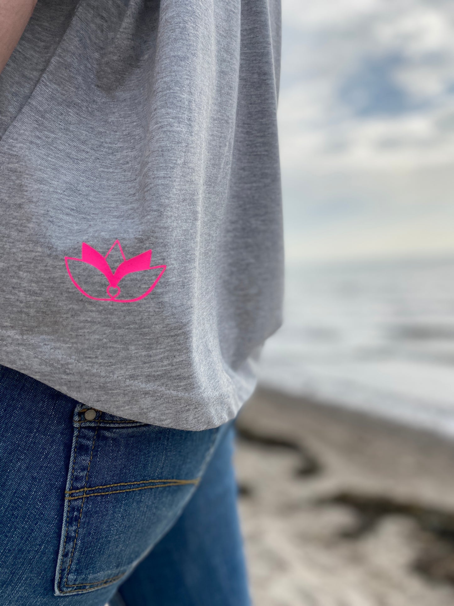 T-Shirt GLÜCKLICH (heather grey/pink) loving soul