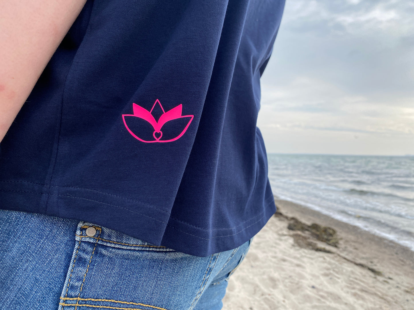 T-Shirt GLÜCKLICH (navy/pink) loving soul