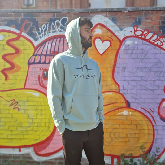 Kapuzenpullover Hoodie SOUL ZONE SURFBOARD (aloe/dark grey) loving soul