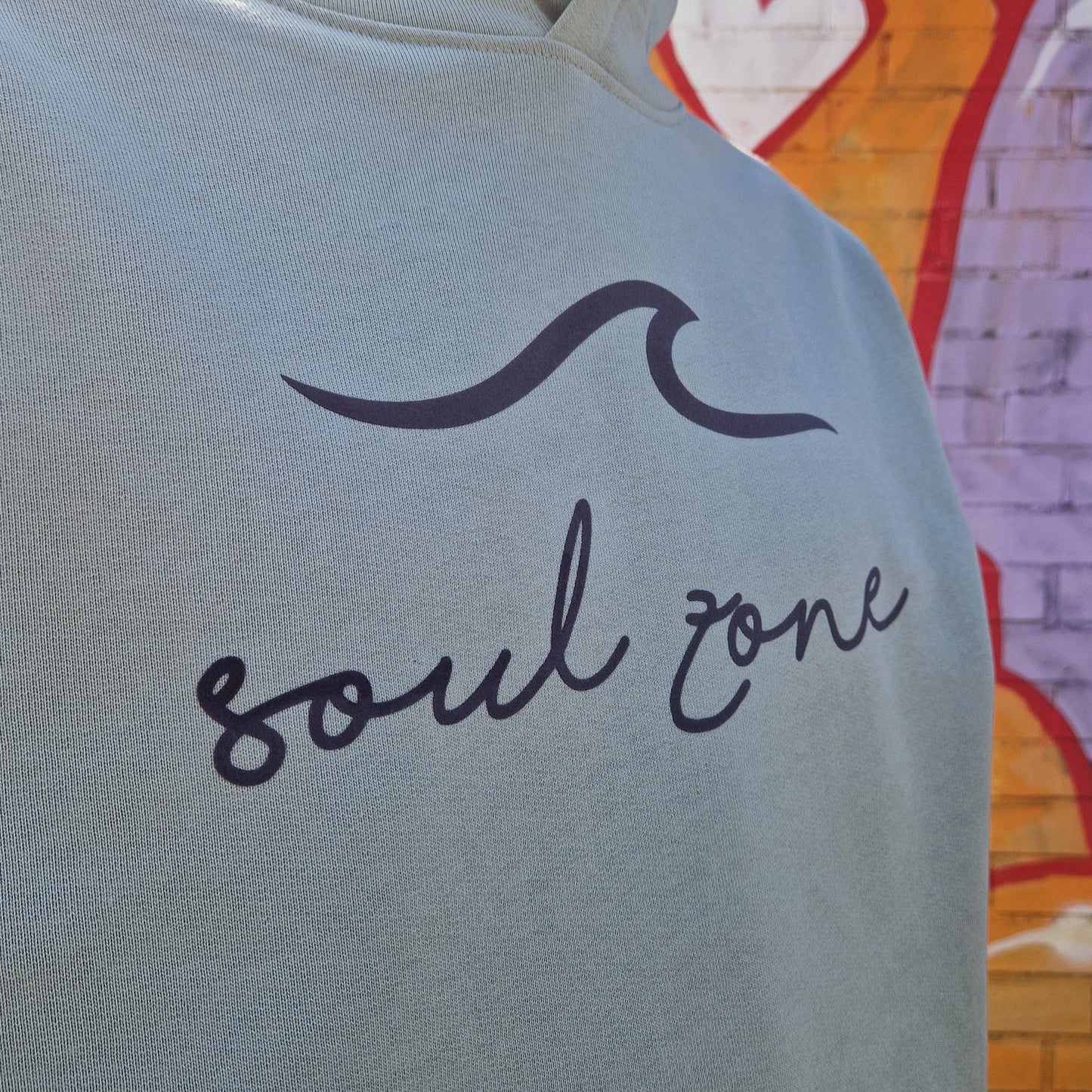 Kapuzenpullover Hoodie SOUL ZONE SURFBOARD (aloe/dark grey) loving soul