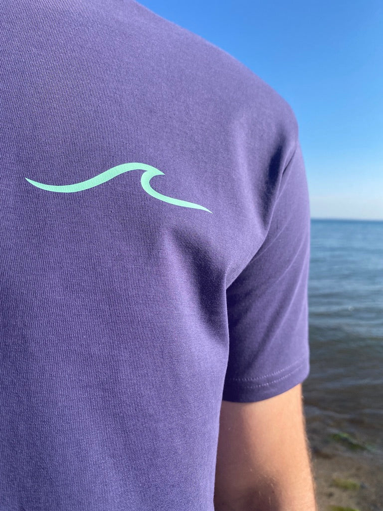 T-Shirt WAVE/SURFBOARD (indigo hush/mint) loving soul