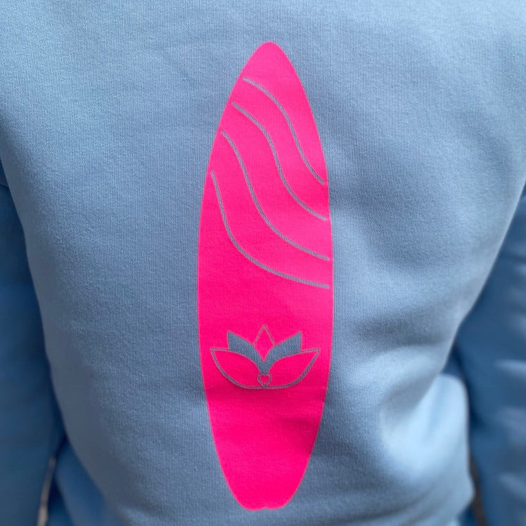 Sweatshirt SOUL ZONE SURFBOARD (sky blue/pink) loving soul