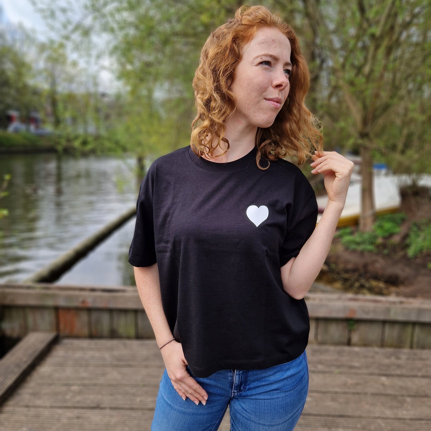 T-Shirt HERZ (black/white) loving soul