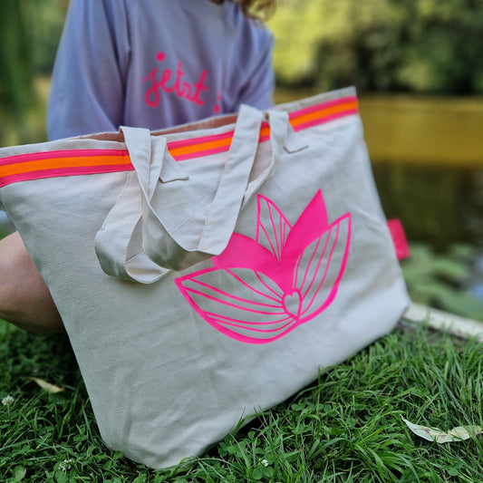 Beach Bag (beige/pink/orange) lovingsoul