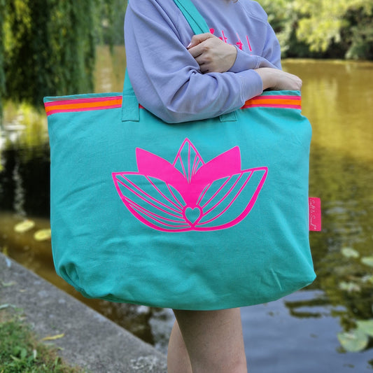 Beach Bag (türkis/pink/orange) lovingsoul