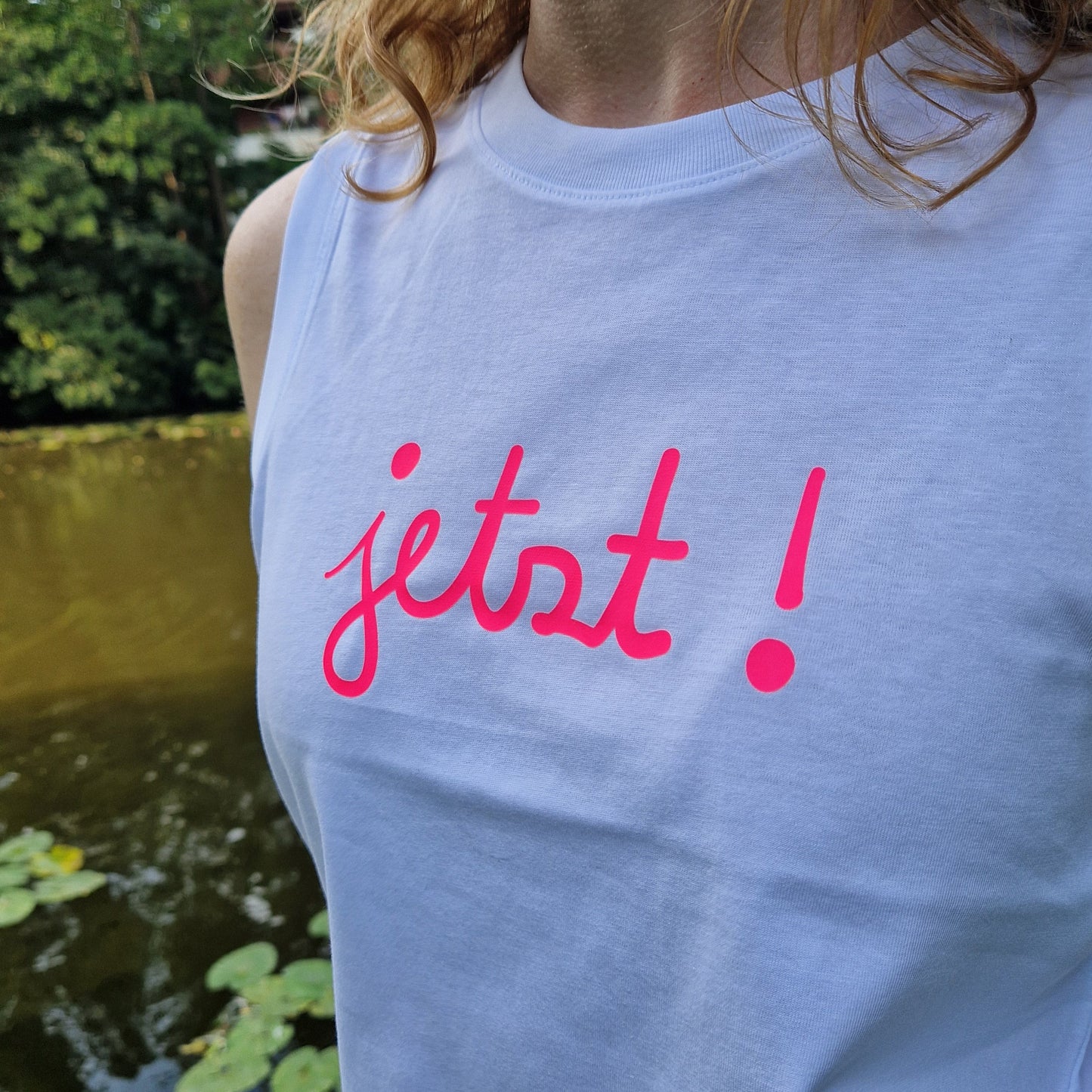 Tank Top JETZT (white/pink) loving soul