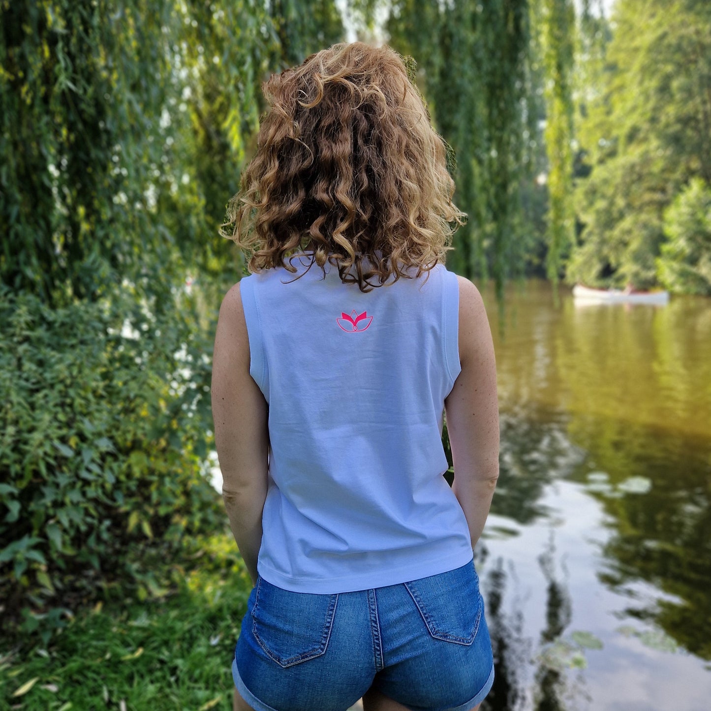 Tank Top JETZT (white/pink) loving soul