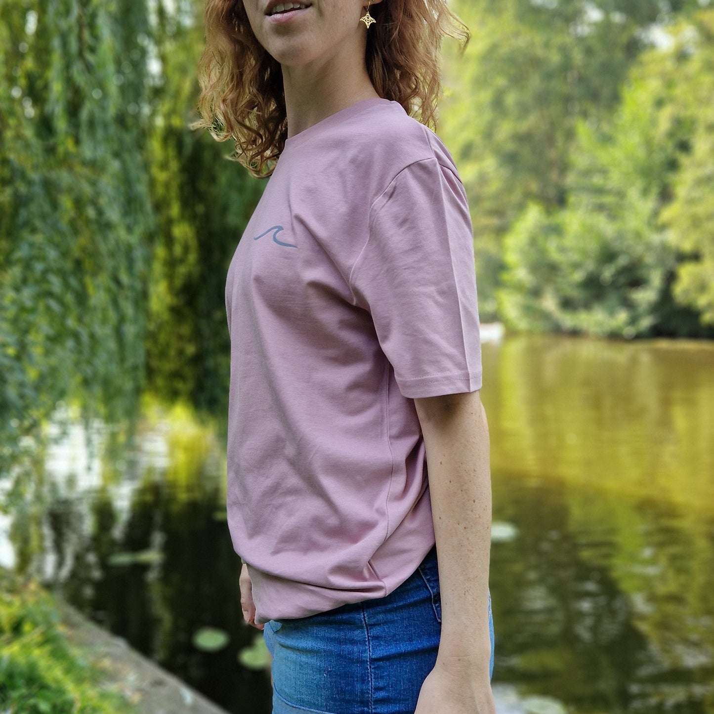 T-Shirt WAVE/SURFBOARD (lilac dream/grey) loving soul