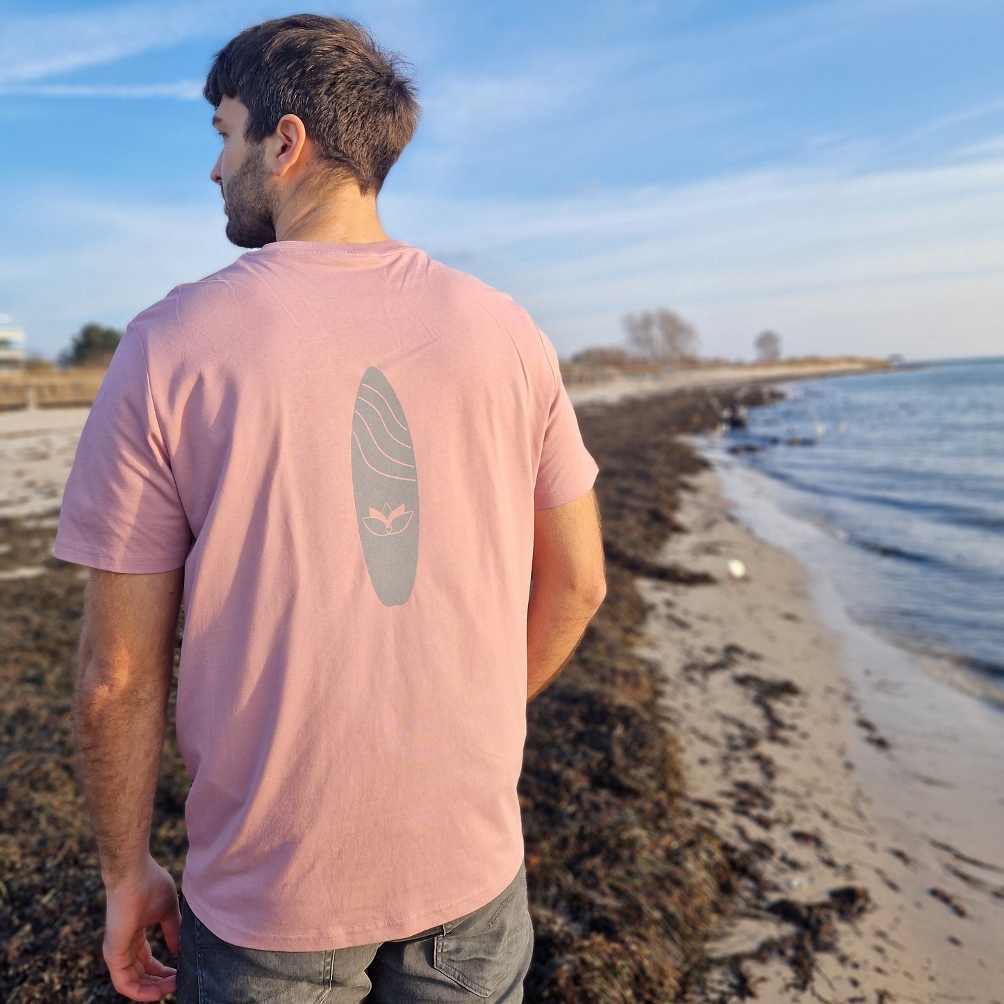 T-Shirt WAVE/SURFBOARD (lilac dream/grey) loving soul