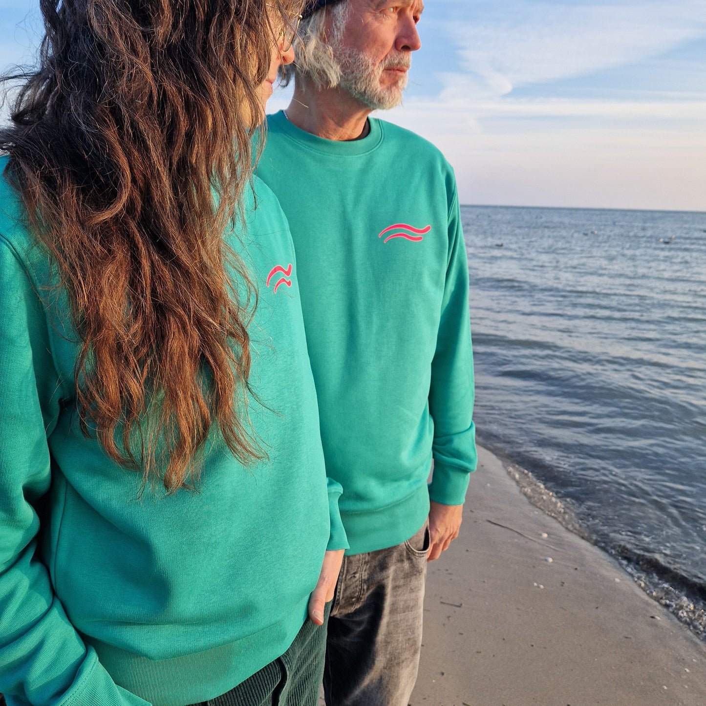 Sweatshirt SUNSET (go green/pink) loving soul