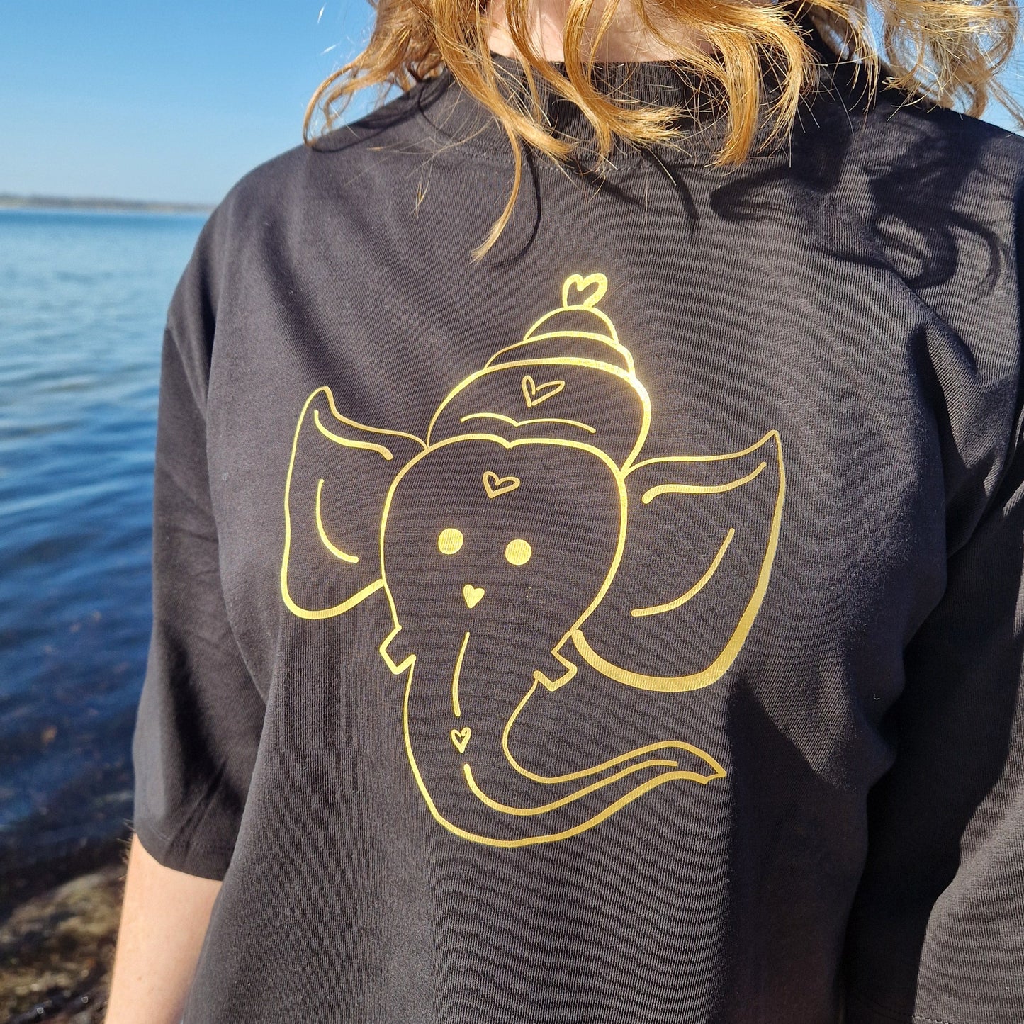 T-Shirt GANESHA (black/gold) lovingsoul