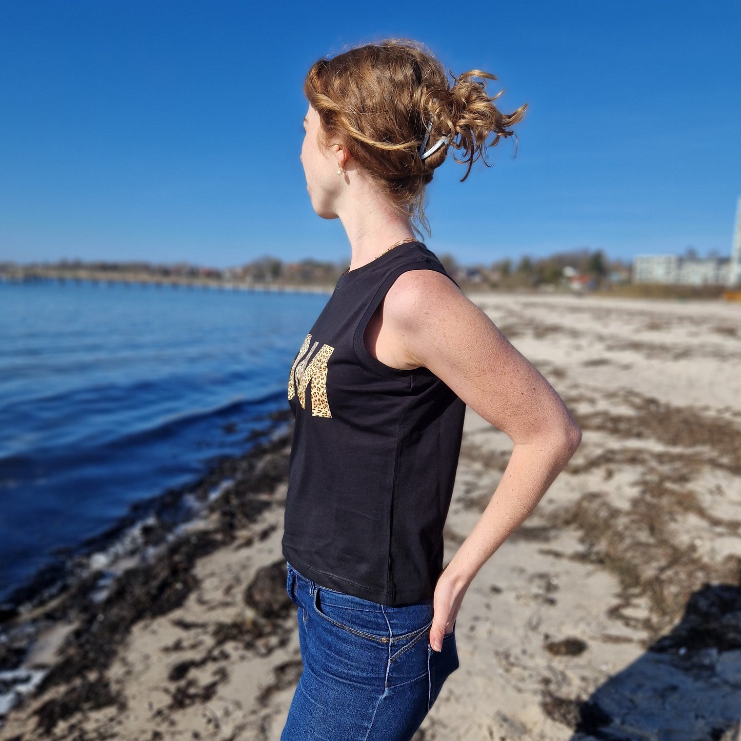 Tank Top OM (black/leo) lovingsoul