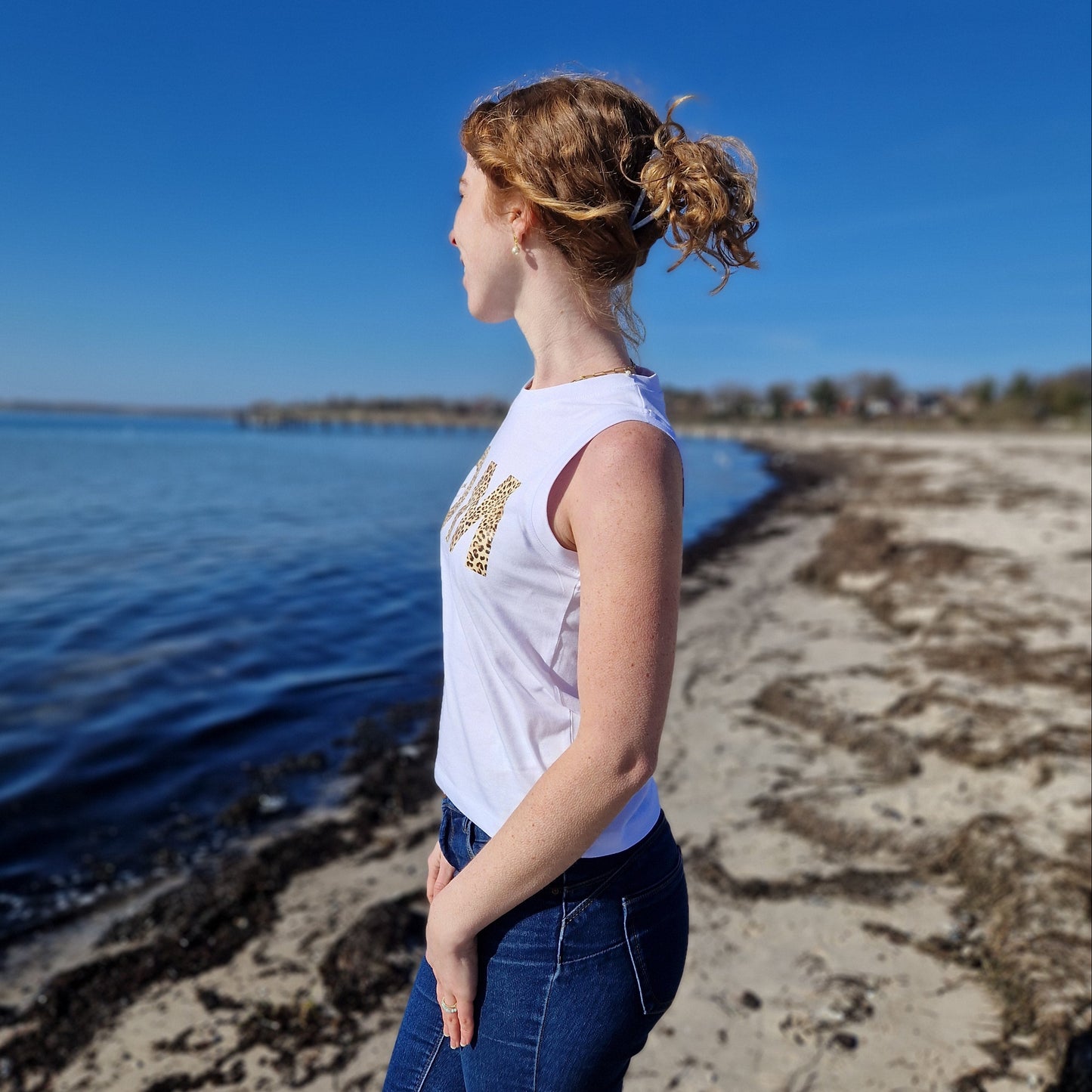 Tank Top OM (white/leo) lovingsoul