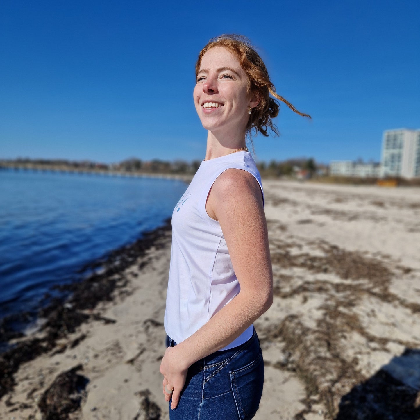 Tank Top JETZT (white/rainbow) lovingsoul