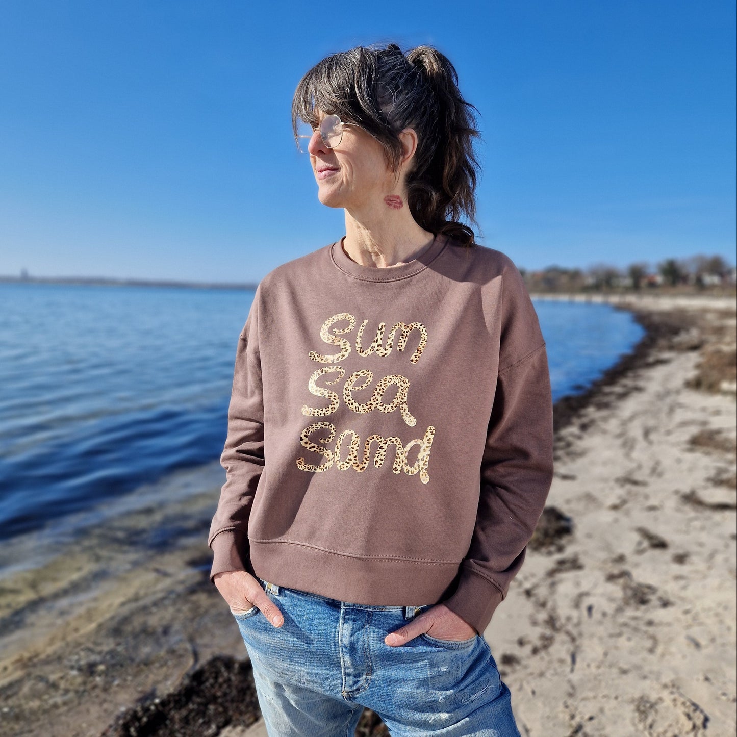 Sweatshirt SUN SEA SAND (mocha/leo) lovingsoul
