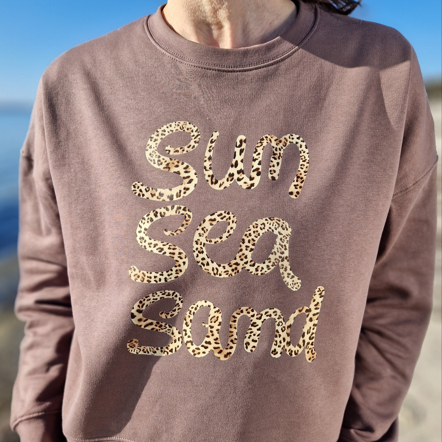 Sweatshirt SUN SEA SAND (mocha/leo) lovingsoul