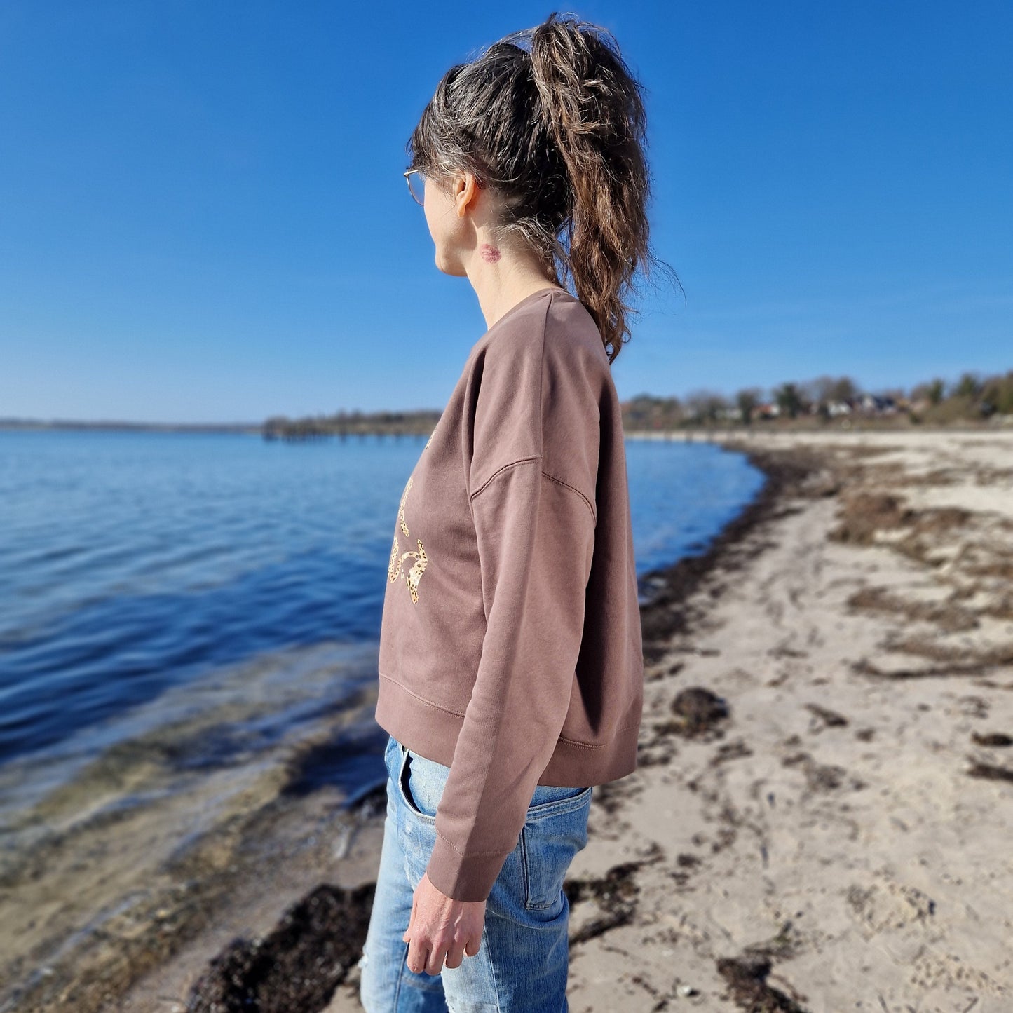 Sweatshirt SUN SEA SAND (mocha/leo) lovingsoul