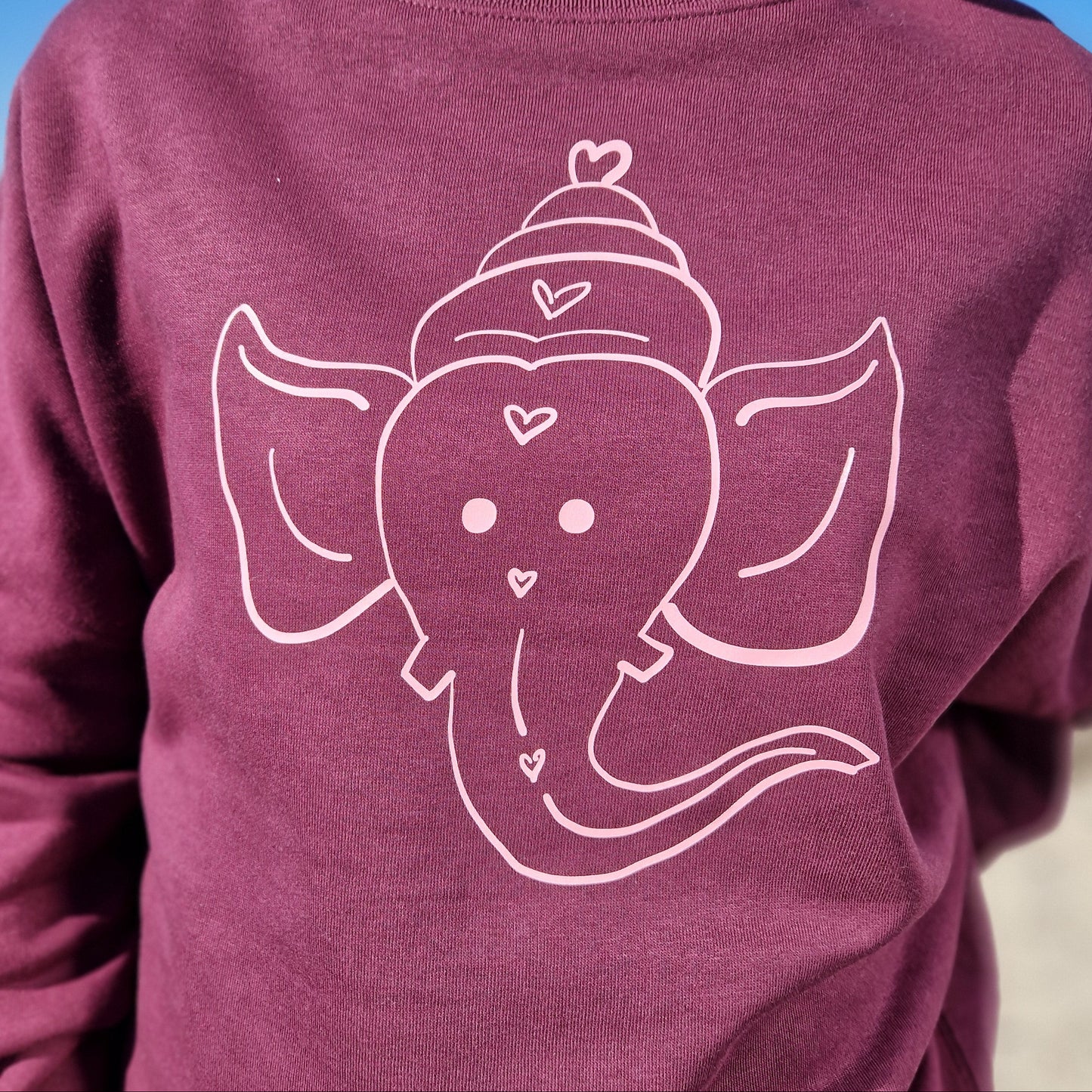 Sweatshirt GANESHA (deep plum/rosa) lovingsoul