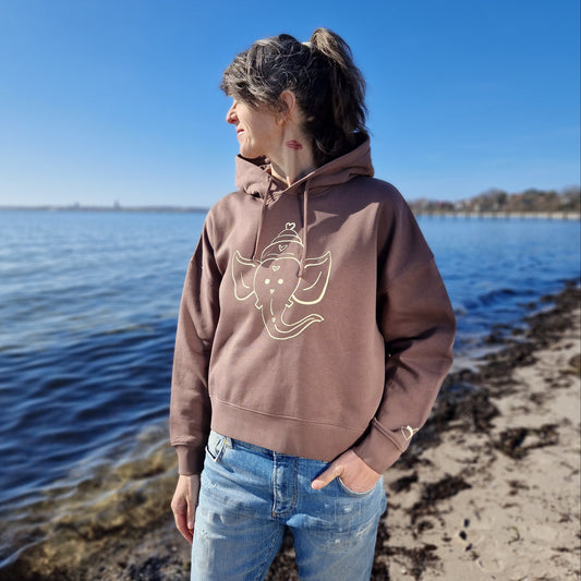 Kapuzenpullover Hoodie GANESHA (mocha/beige) lovingsoul