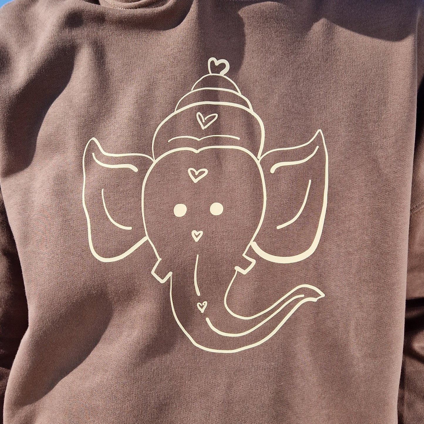 Kapuzenpullover Hoodie GANESHA (mocha/beige) lovingsoul
