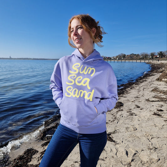Kapuzenpullover Hoodie SUN SEA SAND (violet/pastell) lovingsoul