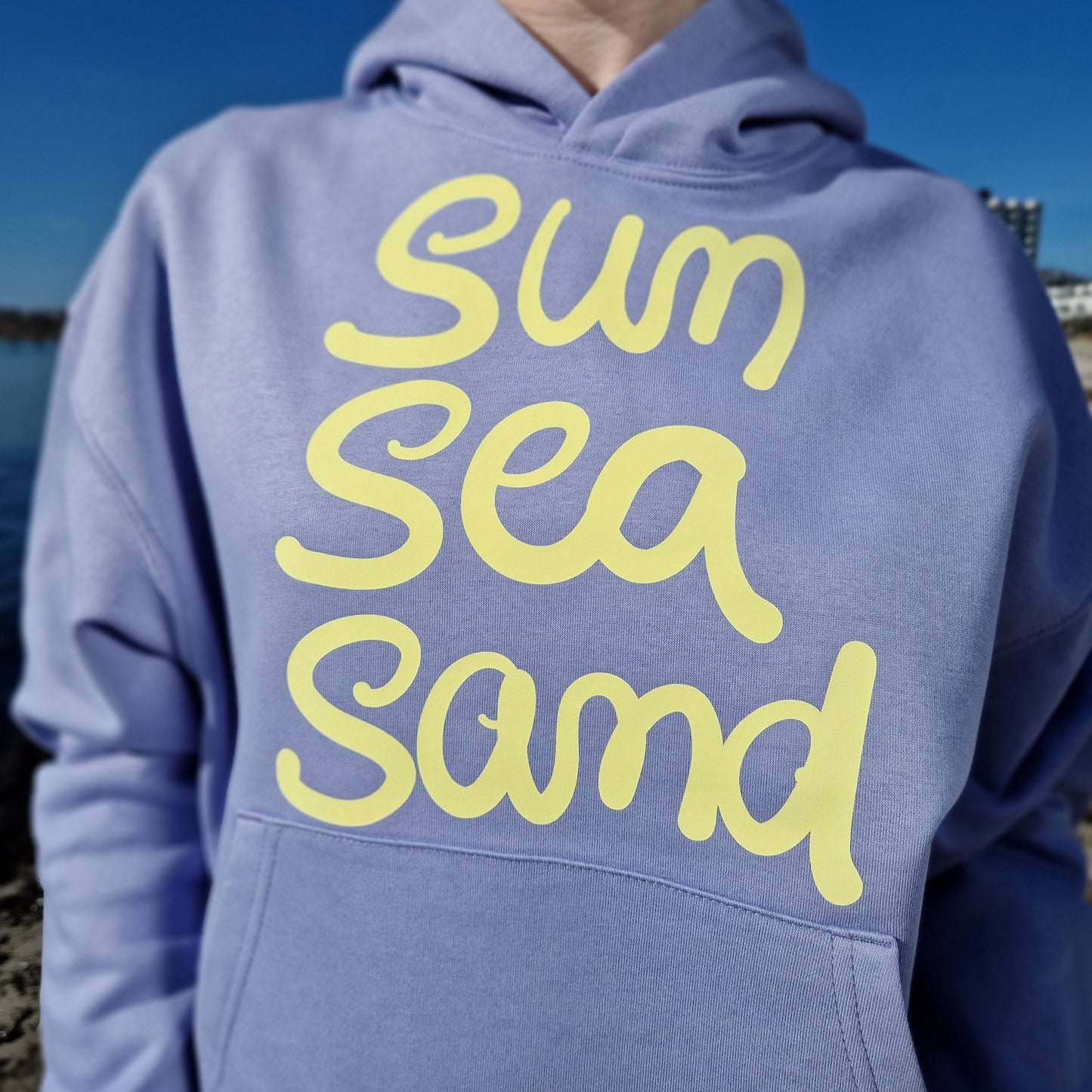 Kapuzenpullover Hoodie SUN SEA SAND (violet/pastell) lovingsoul