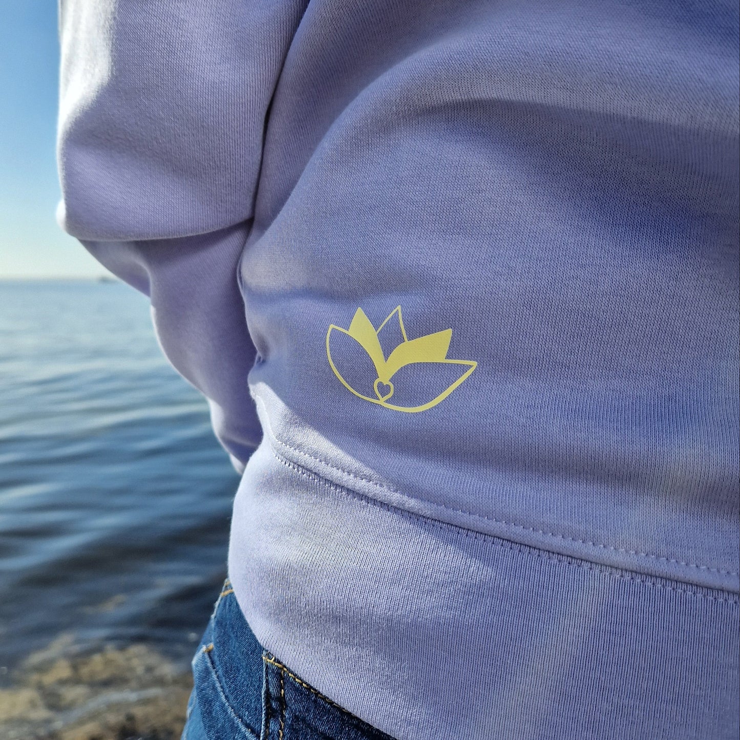 Kapuzenpullover Hoodie SUN SEA SAND (violet/pastell) lovingsoul