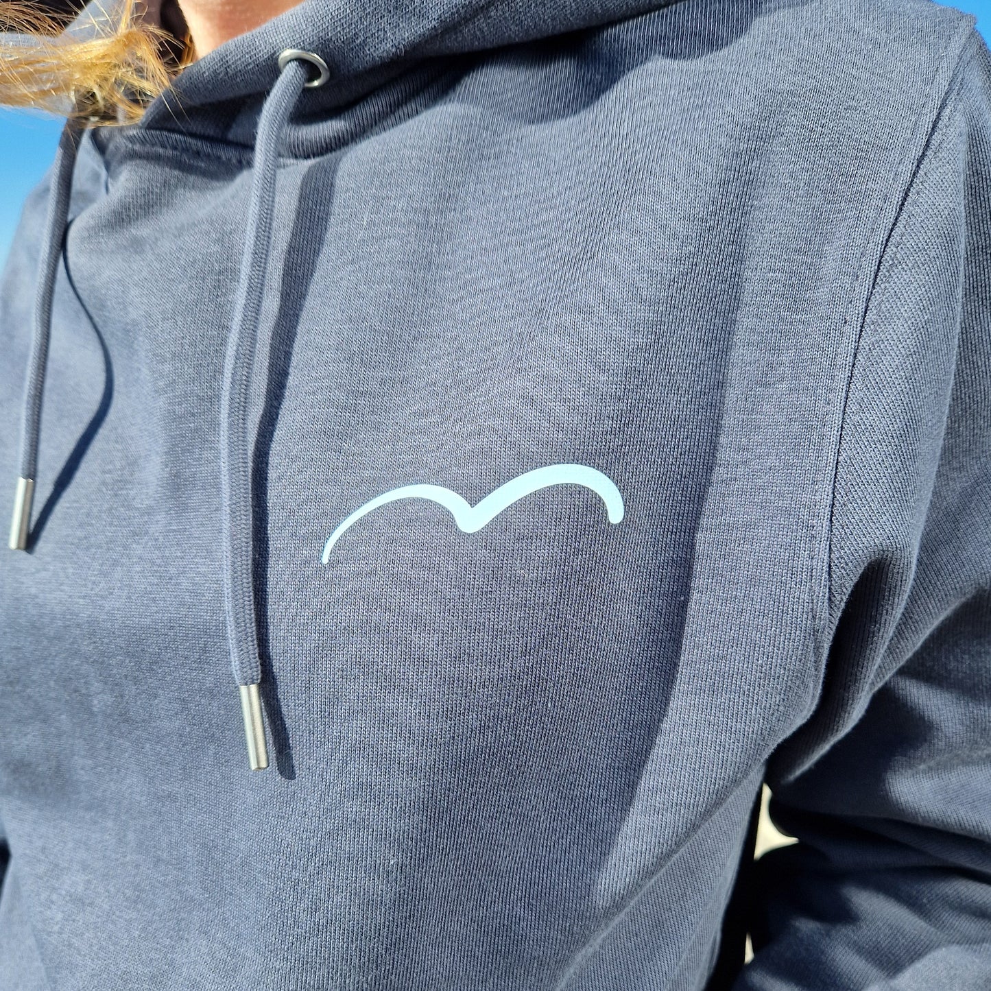 Kapuzenpullover Hoodie PELZI (indiaink grey/ice blue) lovingsoul