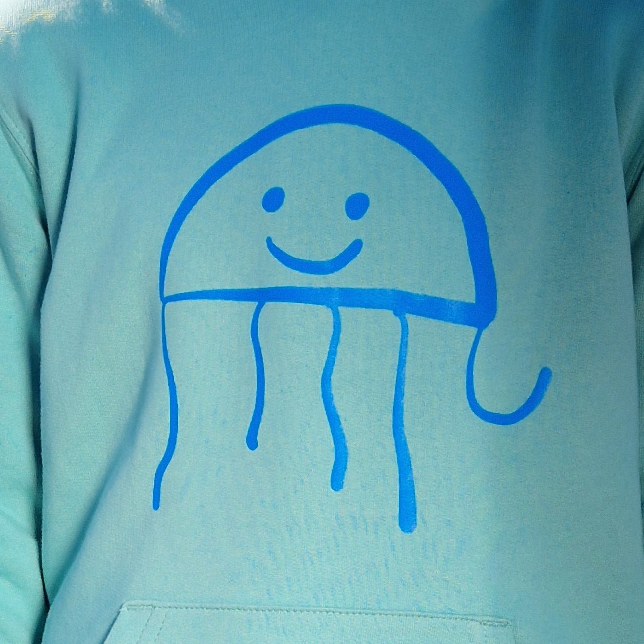 Kinder Kapuzenpullover Hoodie QUALLE (pool blue/neon blau) lovingsoul