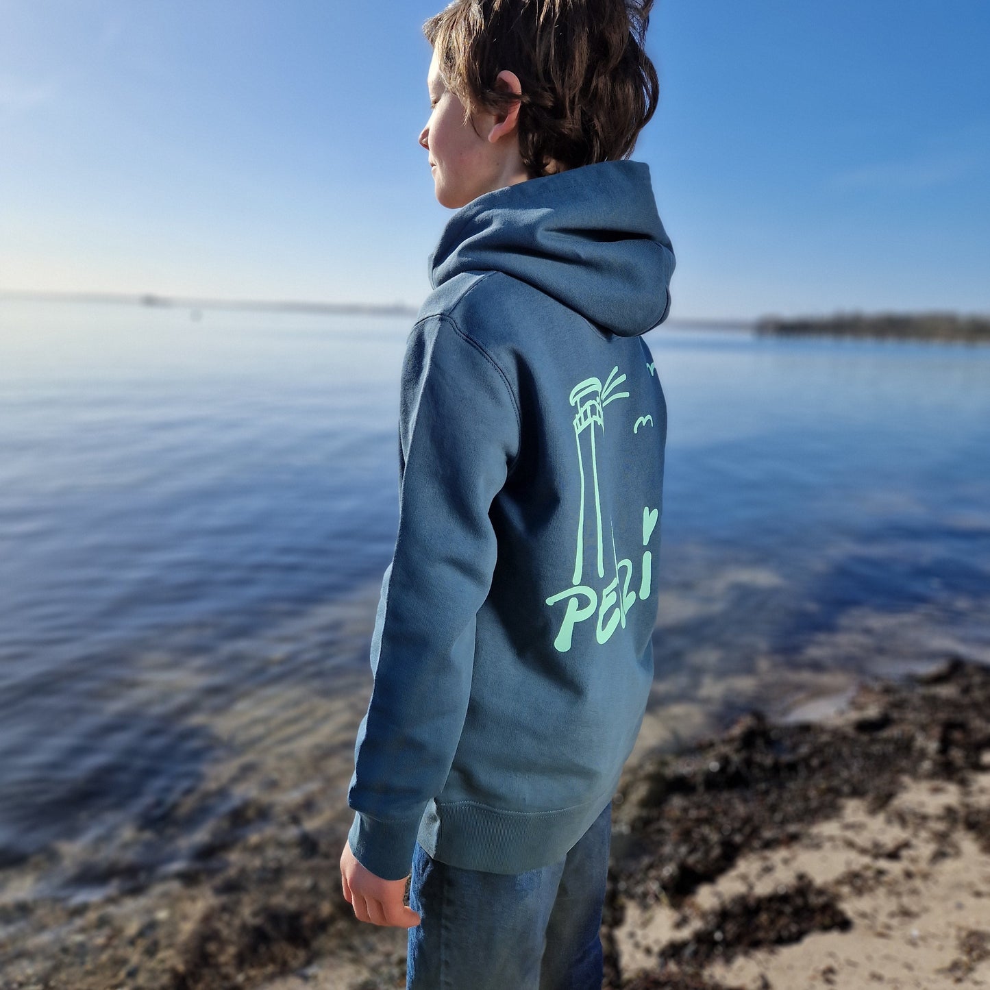 Kinder Kapuzenpullover Hoodie PELZI (stargazer/mint) lovingsoul