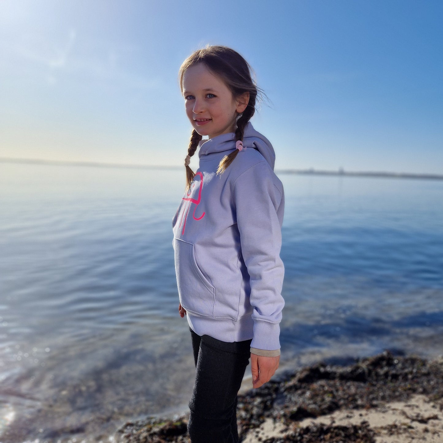 Kinder Kapuzenpullover Hoodie QUALLE (lavender/pink) lovingsoul