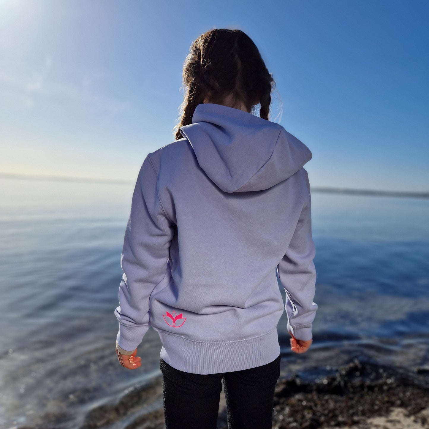Kinder Kapuzenpullover Hoodie QUALLE (lavender/pink) lovingsoul