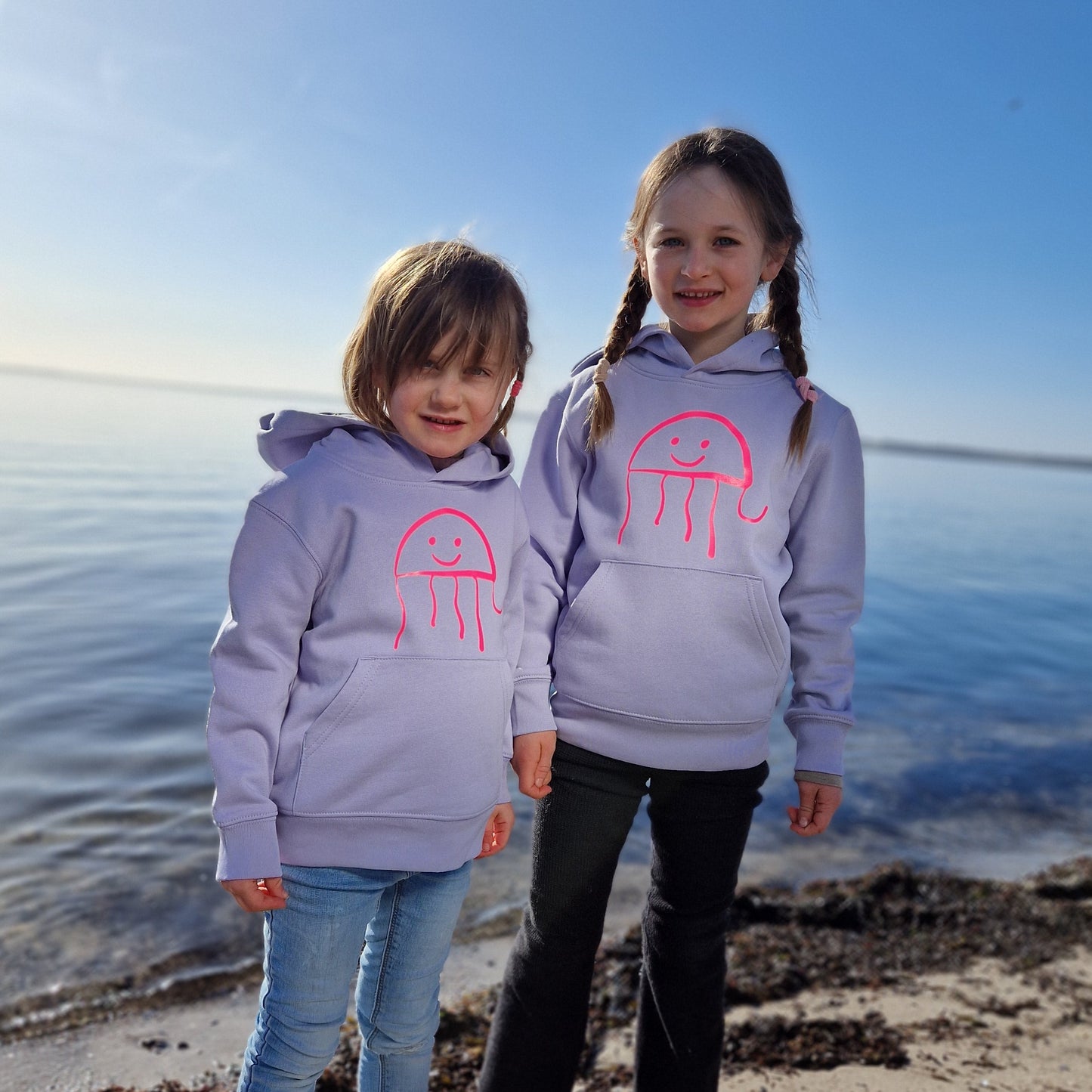 Kinder Kapuzenpullover Hoodie QUALLE (lavender/pink) lovingsoul