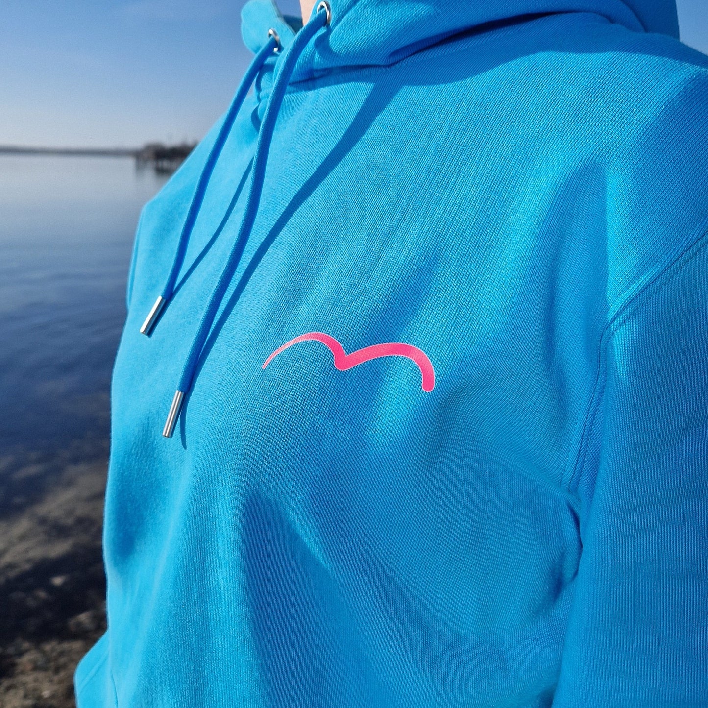 Kapuzenpullover Hoodie PELZI (aqua blue/pink) lovingsoul