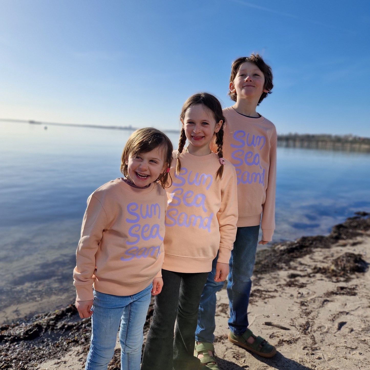 Kinder Sweatshirt SUN SEA SAND (fraiche peche/violet) lovingsoul